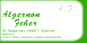 algernon feher business card